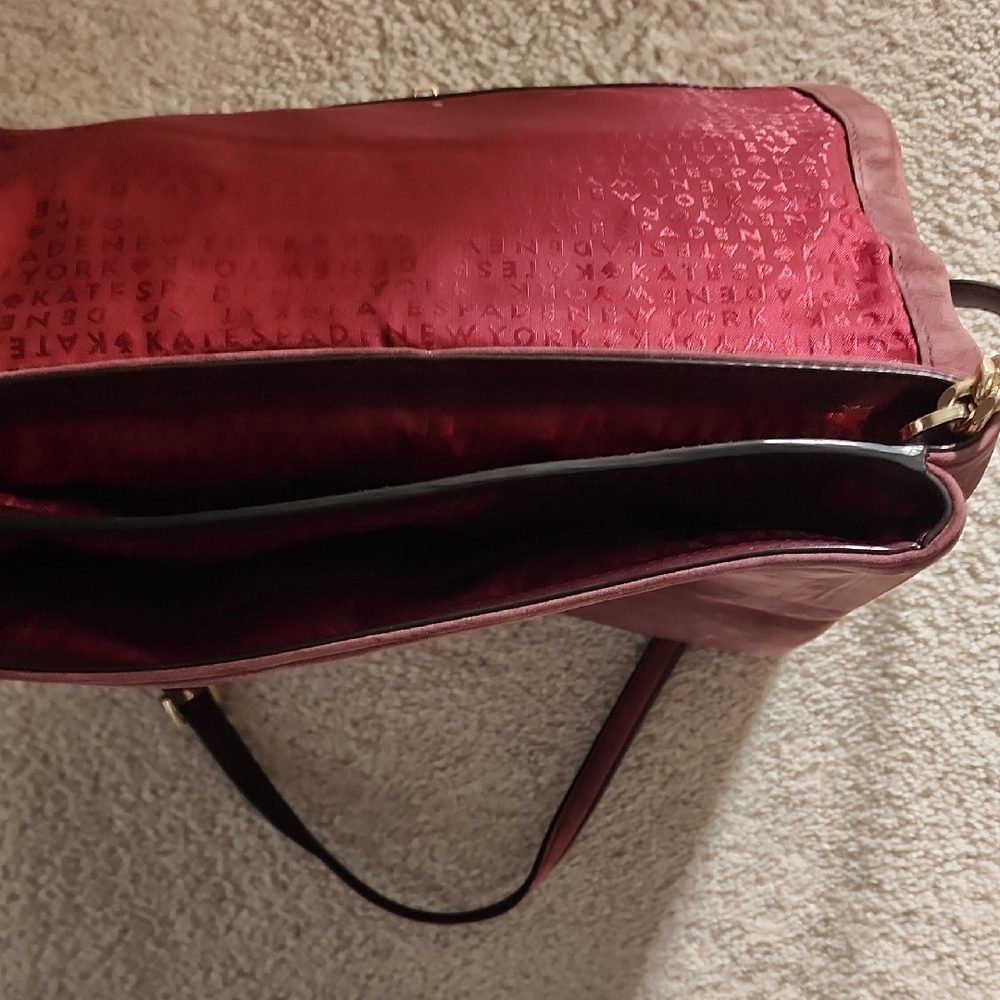Kate Spade Suede Plum Bag with Gold Chain NEVER WORN! - Picture 6 of 6